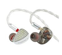 Linsoul Kiwi Ears Orchestra II Moniteur Intra-auriculaire 10BA, Écouteurs IEM filaires Hi-FI avec Un équilibre Tonal Exceptionnel, Coquille fabriquée à la Main pour individus et musicaux (Argent)