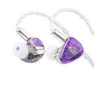 Linsoul Kiwi Ears Orchestra Lite Performance Custom 8BA Moniteur Intra-Auriculaire IEM, Câble Détachable en Cuivre OFC à 4 Fils (Violet)