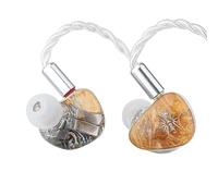 Linsoul Kiwi Ears Orchestra Lite Performance Custom 8BA Moniteur Intra-Auriculaire IEM, Câble Détachable en Cuivre OFC à 4 Fils (Orange)