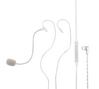 Linsoul Kiwi Ears S-Link Type-C câble,pour IEM écouteurs de jeu avec DAC+DSP,double micro(perche amovible+intégré),commande 3 modes,1,2 m à 2 broches plaqué argent pour joueurs mobiles
