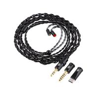 Linsoul Kiwi Ears x B_Media Terras Câble IEM 1,25 m, avec Type-C USB C/3,5 mm/4,4 mm, Câble de Moniteur Intra-auriculaire 4N en Cuivre Monocristallin Mise à Niveau HiFi pour Astral Orchestra II Arete