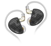 Linsoul KZ AS16 Pro 16BA Écouteurs intra-auriculaires à armature équilibrée HiFi basses avec câble détachable de 0,75 mm à 2 broches (noir, sans micro)