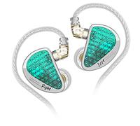 Linsoul KZ AS16 Pro Écouteurs intra-auriculaires avec câble, 16 conducteurs équilibrés HiFi Bass dans l'oreille avec câble détachable de 0,75 mm à 2 broches (Cyan, sans microphone)