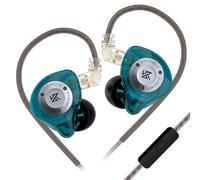 Linsoul KZ EDX Pro X Écouteurs intra-auriculaires, pilote dynamique unique, moniteur intra-auriculaire HiFi avec forme ergonomique, écouteurs de jeu filaires, câble amovible pour audiophile (cyan