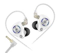 Linsoul KZ Gale Moniteurs Intra-Auriculaires,IEM à Dynamique Super-linéaire,Basses Ultra-réactives HiFi Écouteurs de Jeu filaires,Câble encastré à 2pin pour audiophiles(sans Micro 3,5mm,Blanc)