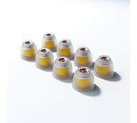 Linsoul Tangzu Tang Sancai Noble Embouts d'oreille,Bouchons IEM en Acier Inoxydable,Remplaçables en Silicone Liquide,Taille XS/S/M/L pour Les écouteurs Intra-Auriculaires (S - 4 Paires)