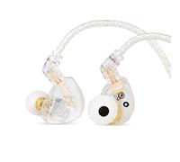 Linsoul TANGZU Wan'er S.G Écouteurs Intra-Auriculaires HiFi 10 mm avec Diaphragme en Pet de Forme Ergonomique, Câble Tressé OFC Détachable à 2 Broches pour Musicien DJ(Blanc, sans Microphone)
