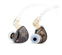 Linsoul TANGZU Wan'er S.G Écouteurs Intra-Auriculaires HiFi 10 mm avec Diaphragme en Pet de Forme Ergonomique, Câble Tressé OFC Détachable à 2 Broches pour Musicien DJ(Noir, sans Microphone)