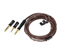 Linsoul Tripowin Amber 32AWG OFC Sans Oxygène HiFi IEM Câble, Interchangeable de 2,5 mm / 3,5 mm / 4,4 mm, Câble de Remplacement du Manchon PVC pour l'audiophile(Encastré 2 broches)