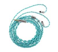 Linsoul Tripowin Aurora IEM Cable, Câble d'écouteurs OCC à 4 conducteurs et câble d'écouteur OCC plaqué Argent, câble de Remplacement Hi-FI pour écouteurs filaires, Aigue-Marine (2Pin, 3.5mm)