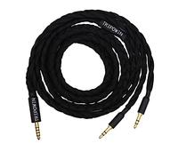 Linsoul Tripowin GranVia Câble de Remplacement Audio OFC Haute pureté amélioré pour Casques, Longueur 1,5 m, Double fiche 3,5 mm pour HE4XX/HE-400i/HE400se/Goldplanar(Noir,4,4mm)