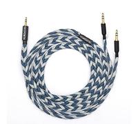 Linsoul Tripowin GranVia Câble de Remplacement Audio OFC Haute pureté amélioré pour Casques, Longueur 1,5 m, Double fiche 3,5 mm pour HE4XX/HE-400i/HE400se/Goldplanar(Bleu,3,5mm)