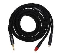 Linsoul Tripowin GranVia Upgraded OFC haute pureté Câble de remplacement audio pour casque, HD650 Prise casque pour HD650/HD600/HD580/HD660S/Massdrop HD6XX/HD58X Jubilee(Noir,4.4mm,HD650, 2 mètres)