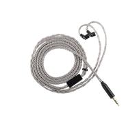 Linsoul Tripowin Zonie Câble de Mise à Niveau des IEMs HiFi, avec Omni Mic, Câble d’écouteur SPC plaqué Argent à 16 âmes, Type C/3,5mm Fil Anti-enchevêtreme de 1,25m (3,5 mm, 2 Broches encastrées)