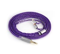 Linsoul Tripowin Zonie IEM Câble, 16 Fils câble de Casque argenté, 1,25 m câble SPC in Ear Monitor pour 7hz Zero:2 Orchestra Lite Cadenza Hype4 Supermix4(3,5mm)(MMCX,Violet)