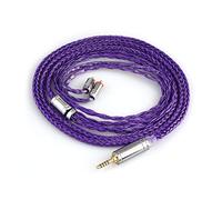 Linsoul Tripowin Zonie IEM Câble, 16 Fils câble de Casque argenté, 1,25 m câble SPC in Ear Monitor pour KZ ZS10 Pro 2 AS10 Pro Tangzu Wan'er SIMGOT EM6L（4,4mm）(MMCX,Violet)