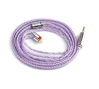 Linsoul Tripowin Zonie IEM Câble, 16 Fils câble de Casque argenté, 1,25 m câble SPC in Ear Monitor pour KZ ZS10 Pro 2 AS10 Pro Tangzu Wan'er SIMGOT EM6L（4,4mm）(0,78mm 2pin,Pourpre)