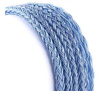 Linsoul Tripowin Zonie IEM Câble, 16 Fils câble de Casque argenté, 1,25 m câble SPC in Ear Monitor pour 7hz Zero:2 Orchestra Lite Cadenza Hype4 Supermix4（3,5mm）(MMCX,Bleu)