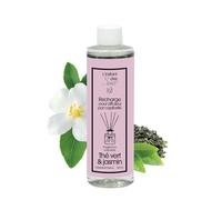 L'Instant des Sens Recharge Diffuseur de Parfum par Capillarité Maison Thé Vert & Jasmin - Recharge pour Diffuseur à Bâtonnets - Senteur Apaisante Longue Durée - Parfum d'Ambiance Maison - 250ml