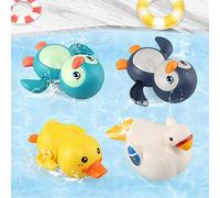 LinStyle Jouets de Bain 4 Pièce, Jeux de Bain pour Enfants 1 2 3 4 Ans, Jouets Flottants, Jeux d'eau,Jouet Bebe Salle de Bain/Baignoire/Piscine/Douche, Jouet Cadeau pour Garcon Fille