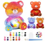 LinStyle Kit de Peinture Ours Veilleuse 3D Lampe,Cadeau Fille Garcon 6 7 8 9 10 11 Ans,Loisir Créatif Bricolage Enfant, Ours Jouet Garcon Fille,Arts et Artisanat,Cadeau St Valentin Enfant 3-12 Ans