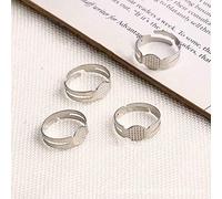 LINSUNG Supports de bagues réglables pour la création de bijoux fimo - Lot de 10 / Tamis : 8