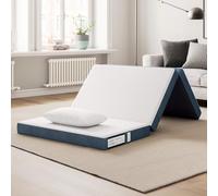 LINSY LIVING Matelas pliable, matelas à trois volets de 10,2 cm avec housse en Tencel lavable, matelas en mousse à mémoire de forme, pliable, portable, facile à ranger, taille double XL, 203,2 x 96,5