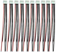 LINSYRC 10 Pièces Câble Extension d'équilibre Lipo 4S 5 Broches Adaptateur Prise JST-XH avec Fil de Silicone 15CM 22AWG (4S)