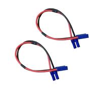 LINSYRC 2 pièces Connecteur Mâle EC5 à Connecteur Femelle EC5 Extensions Adaptateur RC Rallonge de Câble 30CM 10AWG pour Chargeur de Batterie d'avion RC