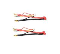 LINSYRC 2pcs Connecteurs Femelles Prise T Deans Plug vers Connecteur Fiche Banane 4MM 4.0MM avec Câble d'équilibre 2S JST-XH