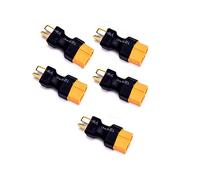 LINSYRC 5-Pack Adaptateur de Connecteurs Femelle Fiche XT60 à Connecteur Mâle Prise-T Dean pour RC Voiture Avion Lipo Batterie ESC (sans Fil)