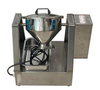 LINTAIZUO Mélangeur Électrique de Poudre en Acier Inoxydable 5, 10, 20 L, Mélangeur de Poudre Rotatif, Mélangeur à Tambour de Poudre Alimentaire Granulaire, 0 à 33 TR/Min 10L