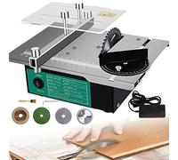 LINTAIZUO Mini Scie à Table de PréCision Portable 180 W Lame de Scie Circulaire RéGlable en Hauteur avec Table de PousséE pour la Coupe Artisanale Peut Scier Le Bois/MéTal/Plastique