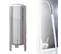 LINTAIZUO Réservoir d'eau de 60, 100, 160 200 L, Grande Capacité, Réservoir Vertical Robuste en Acier Inoxydable, pour Camping-Car, Maison, Jardin, Ferme, Cuisine, Garage 200L-50x115cm