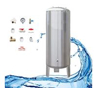 LINTAIZUO Réservoir d'eau sous Pression, 60, 100, 160, 200 L Réservoir Vertical pour Puits sous Pression, Réservoir d'eau sous Pression pour Pompe D'irrigation/Pompe de Puits 100L40x90cm