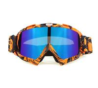Lintat Lunettes de motocross en TPU - Coupe-vent - Protection UV avec bande élastique réglable pour moto Dirt Bike ATV - Masque de ski pour homme et femme