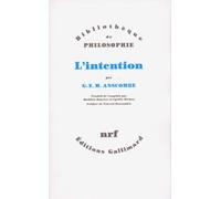 L'Intention de Anscombe. Gertrude Elizabeth Margaret (2002) Broché