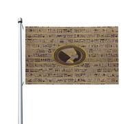 L'Intérieur Drapeau De Jardin 90X150Cm Hiéroglyphes De L'Égypte Ancienne Dorée Pirate Drapeaux Diversité Drapeaux Pour Cadeau De Noë, Cadeau D'Anniversaire, Décoration D'Intérieur