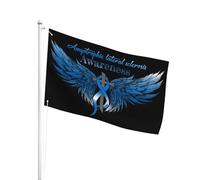L'Intérieur Drapeau De Jardin 90X150Cm Sensibilisation À La Sclérose Latérale Amyotrophique Drapeaux Bannières Résistant À La Décoloration Uv Pirate Drapeau Pour Festival, Cadeau De Noë