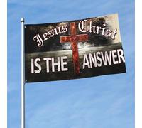 L'Intérieur Drapeau De Jardin Jésus-Christ Est La Réponse Pirate Drapeaux Parfait Drapeau Personnalisé Pour Terrasse, Cadeau De Noë, Décoration D'Halloween, 3X5 Ft