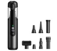Linterngo Aspirateur Main 4 en 1 (16 500 Pa, Moteur sans balais 80 W) - Portable avec Affichage LED, 27 Min d’autonomie et boîtier alu léger Noir pour Voiture, Maison et Bureau.