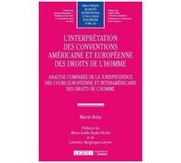 L'interprétation Des Conventions Américaine Et Européenne Des Droits De L'homme - Analyse Comparée De La Jurisprudence Des Cours Européenne Et Interaméricaine Des Droits De L'homme