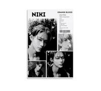 LINTEZHG Enhypen Poster orange sang Niki Peinture décorative sur toile pour salon, chambre à coucher, art mural, impression d'image moderne, décoration de chambre familiale, 30 x 45 cm