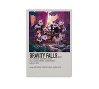 LINTEZHG Gravity Falls Fan Art Poster décoratif sur toile Art mural pour salon, chambre à coucher, art mural, impression d'image moderne, décoration de salle familiale, 50 x 75 cm