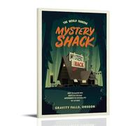 LINTEZHG Gravity Falls - Mystery Shack Poster décoratif sur toile - Art mural pour salon, chambre à coucher, art mural - Impression d'image moderne - Décoration de chambre familiale - 40 x 60 cm