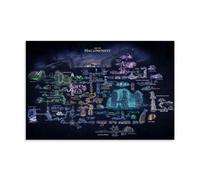 LINTEZHG Hollow Knight Game Map Poster Peinture décorative sur toile Art mural pour salon, chambre à coucher, art mural, impression d'image moderne, décoration de salle familiale, 30 x 45 cm