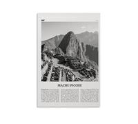 LINTEZHG Machu Picchu Poster noir et blanc Peinture décorative sur toile pour salon, chambre à coucher, art mural, impression d'image moderne, décoration de salle familiale, 30 x 45 cm