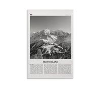 LINTEZHG Mont Blanc Poster Peinture décorative sur toile Art mural pour salon, chambre à coucher, art mural, impression d'image moderne, décoration de salle familiale, 30 x 45 cm