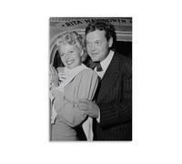 LINTEZHG Rita Hayworth And Husband Orson Welles Poster décoratif sur toile Art mural pour salon, chambre à coucher, art mural, impression photo, moderne, décoration de salle familiale, 60 x 90 cm