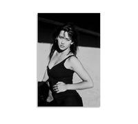 LINTEZHG Sophie Marceau - Poster d'art noir et blanc - Peinture décorative sur toile - Pour salon, chambre à coucher, chambre à coucher, décoration moderne de salle familiale, 30 x 45 cm